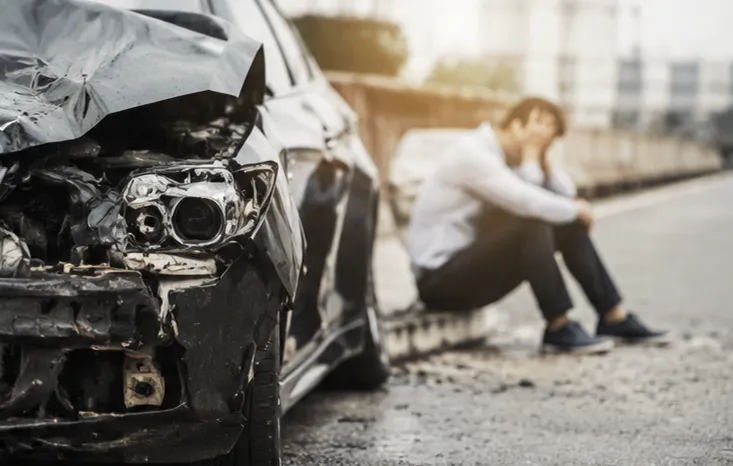 Damaged vehicle after an accident
