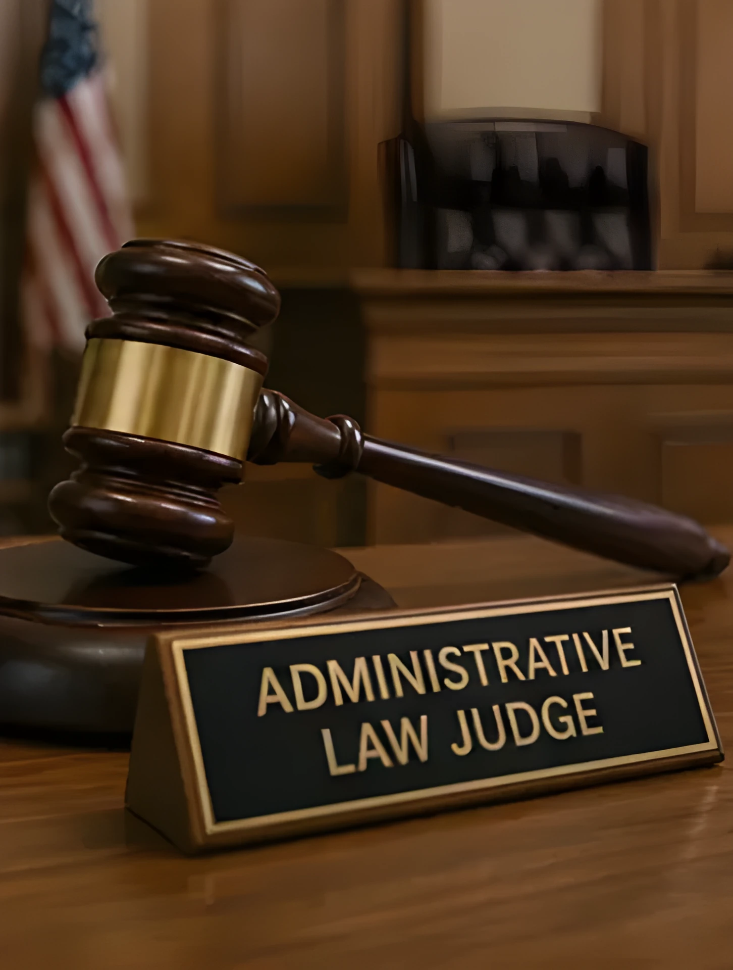 Judge gavel on blue background