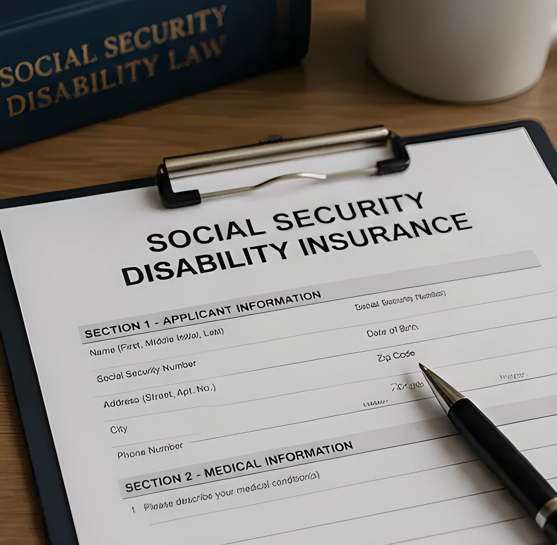 Social Security Disability Insurance application form